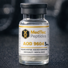 Research peptide in glass vial